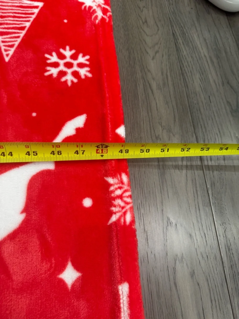 Red Holiday Reindeer Plush Throw Blanket 56x49